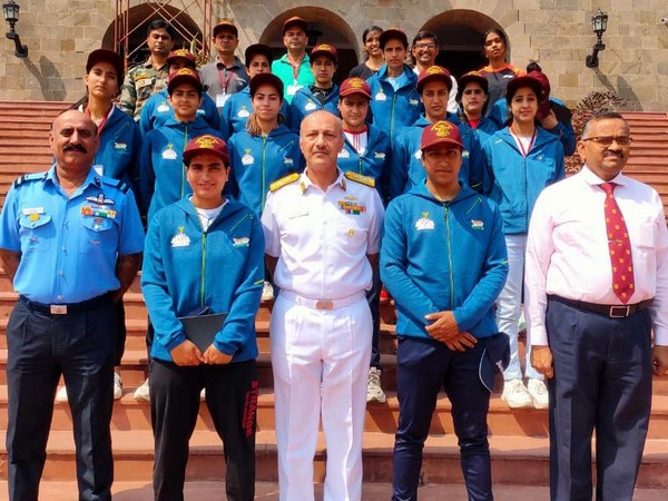 Rear Admiral Atul Anand, VSM, Deputy Commandant and Chief Instructor of NDA with Rubia Syed and team member.