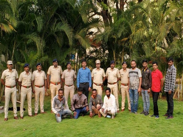 Pune Forest Department arrest four men for Pangolin poaching. (Photo/ANI)
