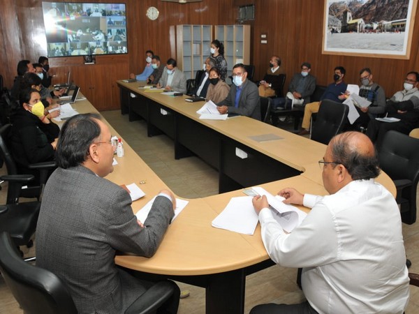 Chief Secretary of Uttarakhand Om Prakash chairs meeting held today at the state's secretariat.