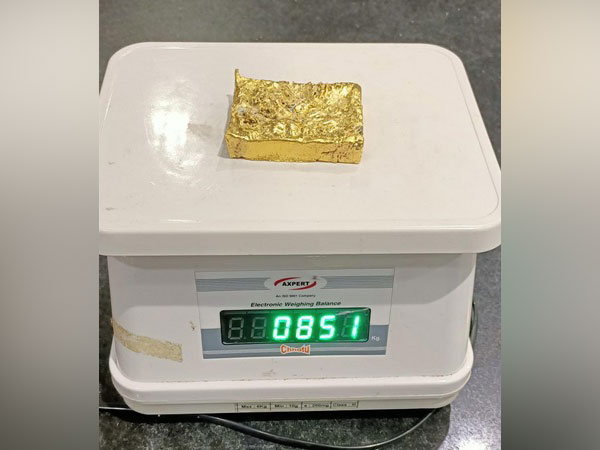 Gold worth Rs 39.48 lakhs seized at Mangalore Airport. [Photo/ANI]