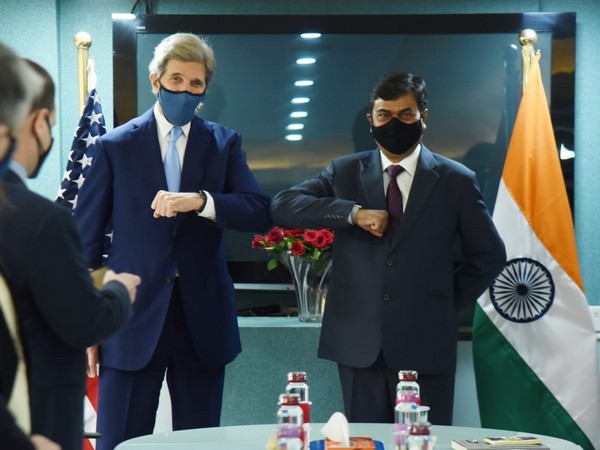 US Presidential envoy on climate John Kerry and Minister of State for Power RK Singh on Wednesday.