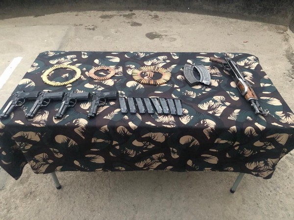 Recovered arms and ammunition (Photo/ANI)