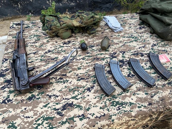 The Army has recovered war-like stores including an AK 47 rifle, four magazines of AK 47 with ammunition, and two hand grenades from the terrorist. 