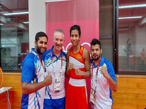 Lovlina Borgohain with her coaching team (Photo/ BFI)