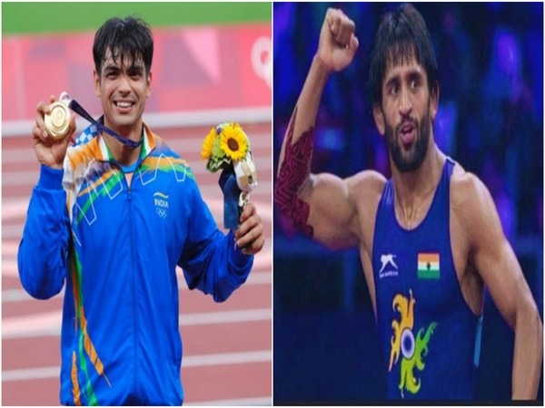 Javelin thrower Neeraj Chopra and wrestler Bajrang Punia