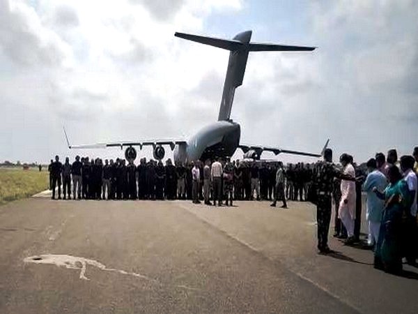 IAF C-17 evacuation flight from Kabul landing in Jamnagar with Indian officials. (File Photo)