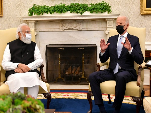 Prime Minister Narendra Modi and US President Joe Biden (right)