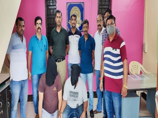 Officials of Anti-Narcotics Cell with the two accused.