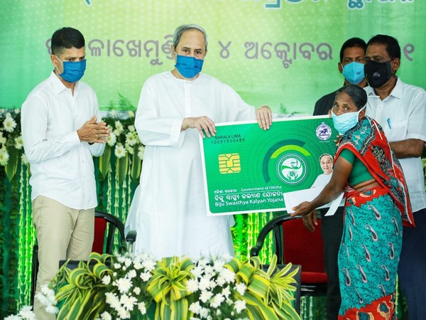 Chief Minister of Odisha, Naveen Patnaik, during the launch of Smart Health Card (Photo:ANI)