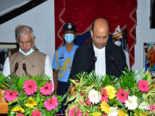 Justice Mohammad Rafiq at swearing in ceremony.