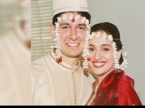 Madhuri Dixit Nene with her husband Shriram Nene (Image source: Instagram)