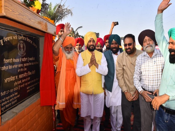 Punjab Chief Minister Charanjit Singh Channi laid the foundation stone of the sports stadium at Roadmajra village