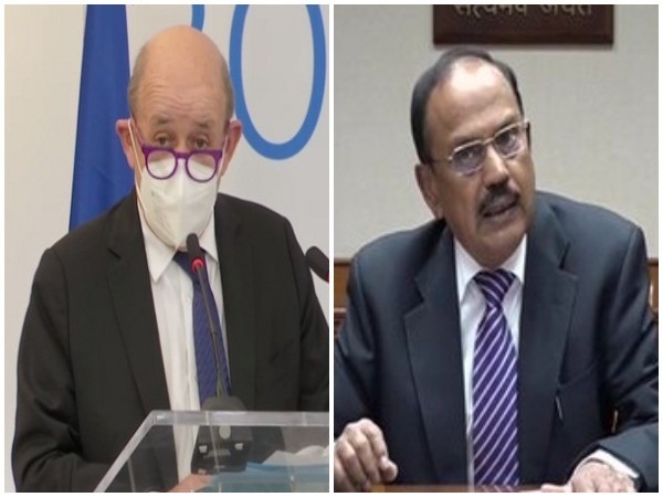 French Foreign Minister Jean-Yves Le Drian on Saturday held discussions with National Security Advisor Ajit Kumar Doval