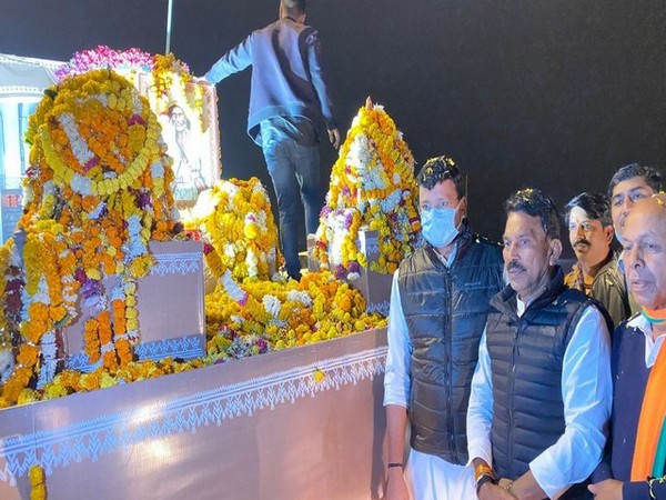 Visuals of 'Kalash Yatra' of Tantya Mama in Indore (Photo/ANI)