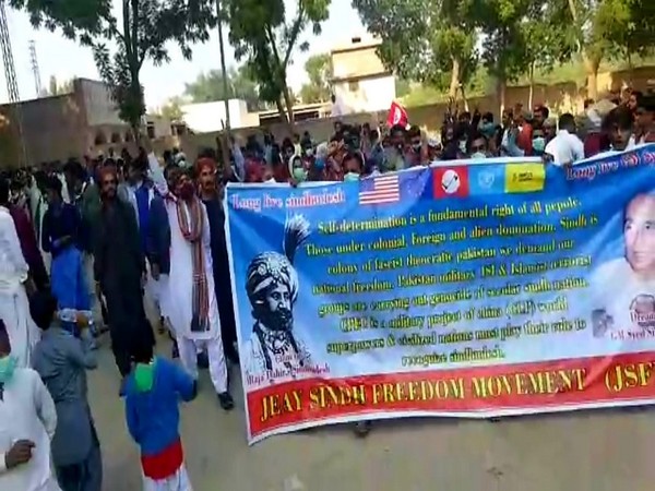 Jeay Sindh Freedom Movement protest to release of missing Sindhi political activists