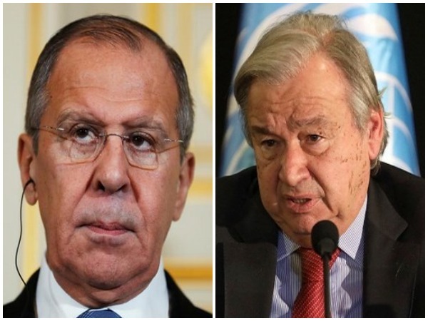 Russian Foreign Minister Sergey Lavrov and UN Chief Antonio Guterres. 