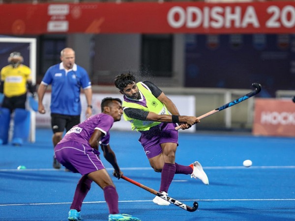 India Men's Hockey Team practicing ahead of match against Spain (Image: Hockey India)