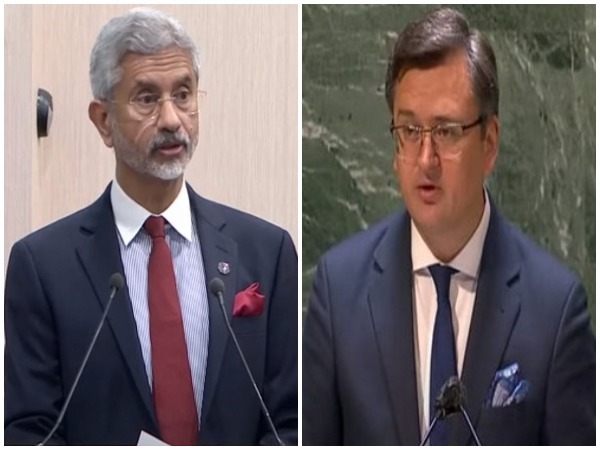 External Affairs Minister S Jaishankar and Minister of Foreign Affairs of Ukraine Dmytro Kuleba.