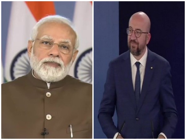 Prime Minister Narendra Modi and President of the European Council Charles Michel