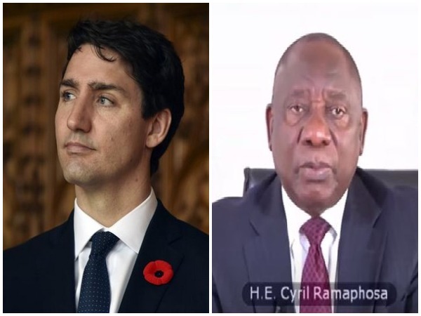 Canadian Prime Minister Justin Trudeau and South African President Cyril Ramaphosa