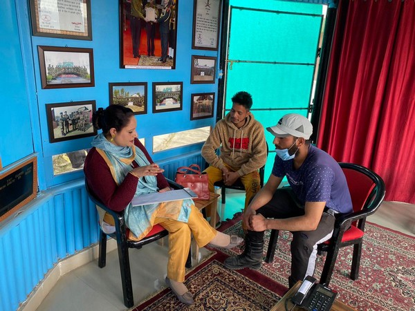 Youths being counselled at the drug awareness camp organized in Baramulla on Monday. [Photo/ANI]