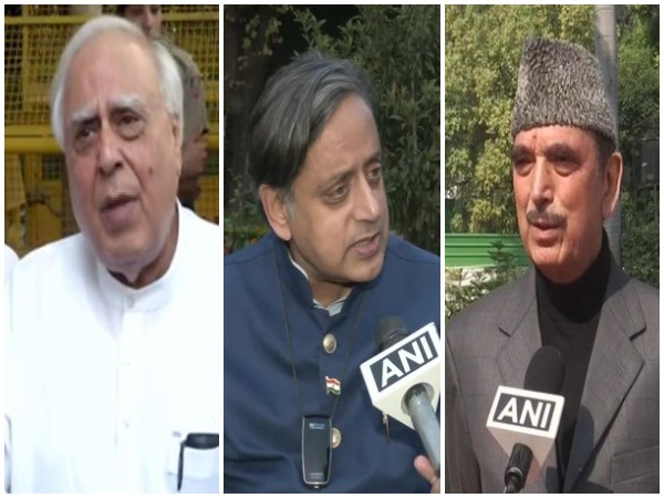 Congress' G23 leaders Kapil Sibal, Shashi Tharoor and Ghulam Nabi Azad.