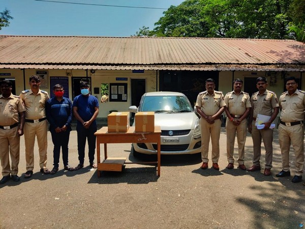 Pune rural police nabbed two with cash worth Rs 4 crore (Photo/ANI)