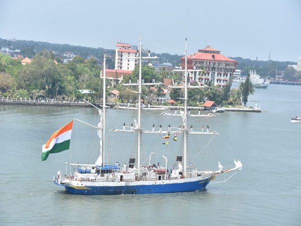INS Tarangini departs for Lokayan-2022 from Kochi (Photo/ANI)