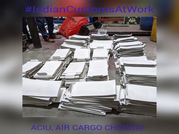 Chennai Customs arrested three and seized 49.2 kg of Pseudoephedrine (Photo/ANI)