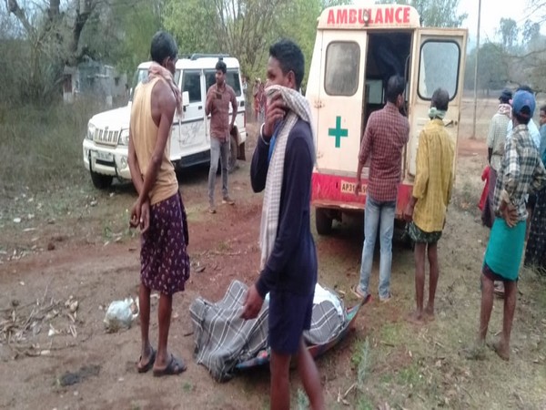 A visual from the site where Maoists killed an ex-militia member on suspicion of being a police informer in Andhra Pradesh's Bongajangi village. (Photo/ANI)
