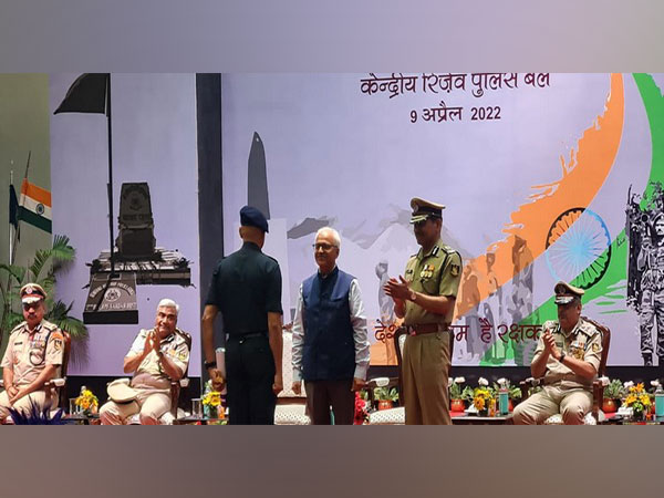 Home Secretary Ajay Kumar Bhalla honoured CRPF braveheart on 'Shaurya Diwas (Photo:ANI)