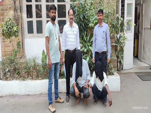 NCB Mumbai with two persons arrested with drugs (Photo/ANI)