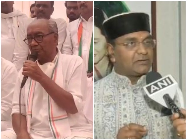 Congress leader Digvijaya Singh and BJP leader Vishwas Sarang (Photo/ANI) 