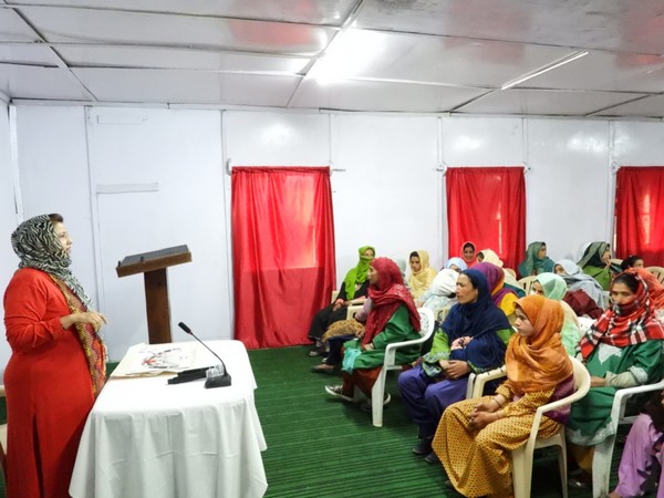 Women participating in the Educative Health Forum held in the Machhal sector of Jammu and Kashmir's Kupwara.