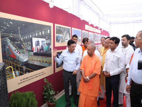 Uttar Pradesh Chief Minsiter Yogi Adityanath at photo exhibition of  RRTS Corridor.