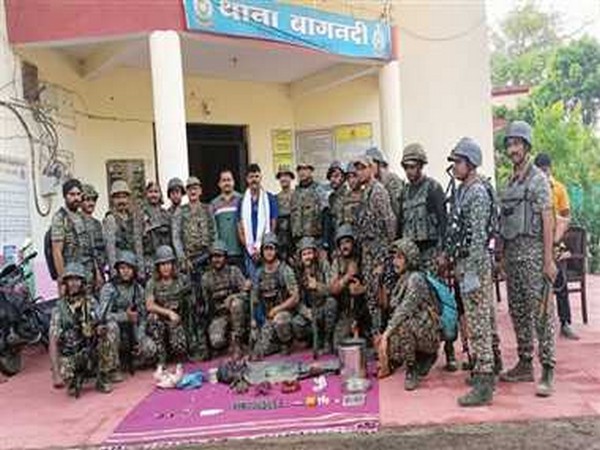 Security forces recover Naxal dump at Rajnandgaon.