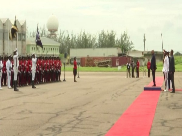 President Kovind receives guard of honour in Kingston, Jamaica (Photo/ANI)