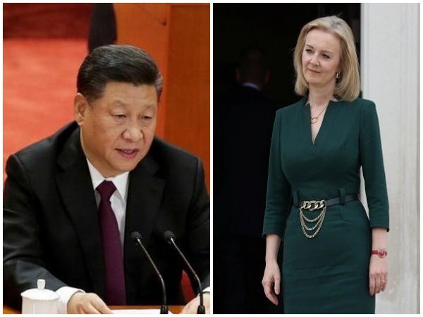 Chinese President Xi Jinping and UK's Foreign Secretary Liz Truss