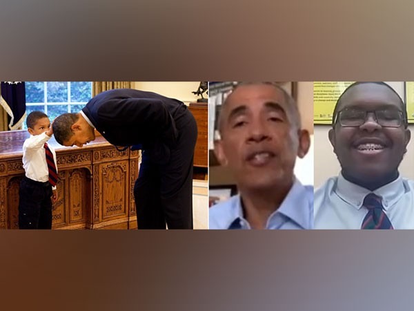 Barack Obama virtually reunites with boy from viral 'Hair like mine' photo (Photo Credit: Twitter)