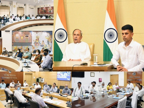 Visual from the Odisha CM's meeting with State-level Disaster Management Committee (Photo/ANI)