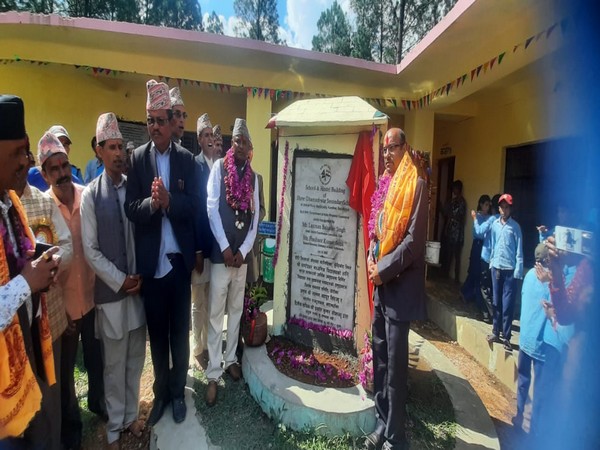 Prashant Kumar Sona, Second Secretary, Embassy of India inaugurates school building in Nepal. 