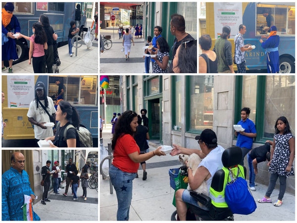Hindu, Sikh diaspora distribute free meals in Toronto to celebrate India's 75 yrs of Independence 