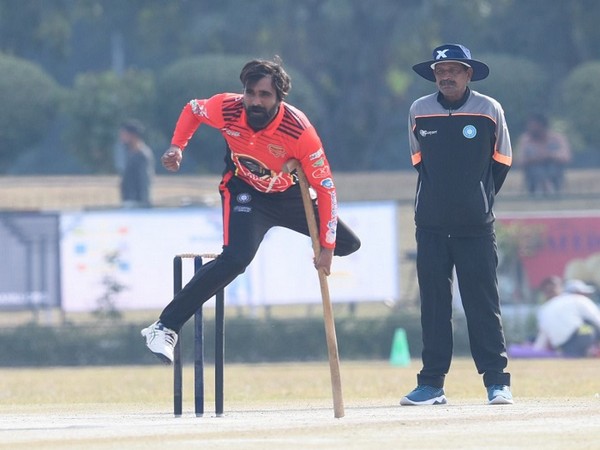 A player in action during the tournament 