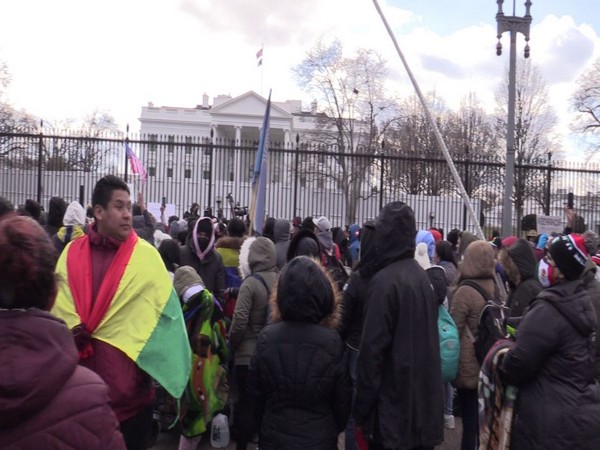 Visuals from protest outside White House