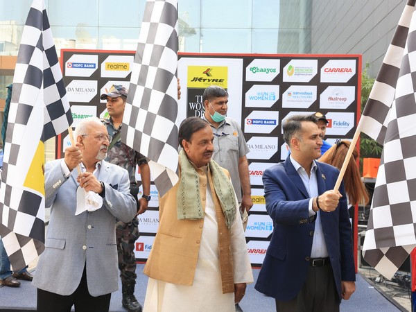 Gautam Buddh Nagar MP Mahesh Sharma flagging off Women's TSD Rally