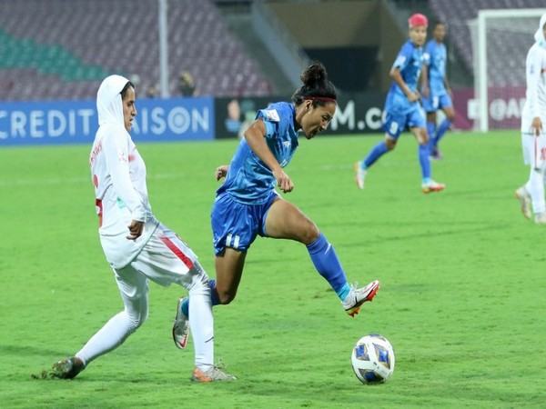 Indian women's team in action against Iran in AFC Women's Asian Cup 2022 (Image: AIFF)