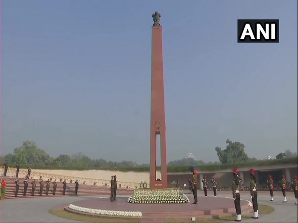 Bangladesh armed force contingent lays wreath and pays tribute at the National War Memorial (ANI)
