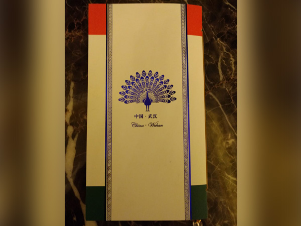 Menu card designed for PM Modi in China's Wuhan city