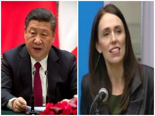 Chinese President Xi Jinping and New Zealand Prime Minister Jacinda Ardern