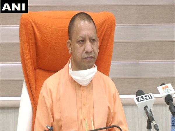 Uttar Pradesh Chief Minister Yogi Adityanath during Banas Dairy event. (Photo/ANI)